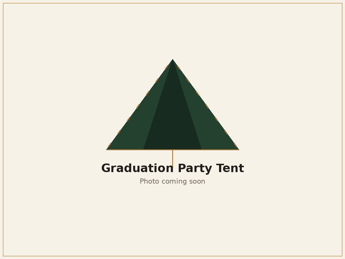 Event tent set up for a graduation party near Oklahoma City